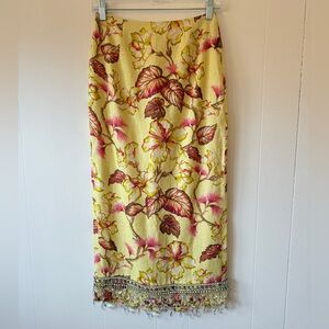 Zimmermann Yellow Floral Skirt